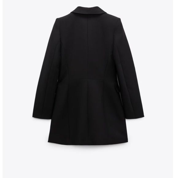 ZARA DOUBLE BREASTED LONG BLAZER NWT L - Picture 7 of 12